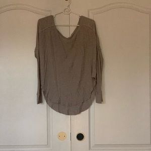 Gray baggy long sleeve shirt